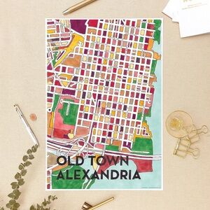 Brand New Old Town Alexandria Map Art Print by Terratorie!